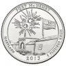 США 25 ЦЕНТОВ 2013 ГОДА ФОРТ МАК-ГЕНРИ P 