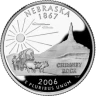 США 25 ЦЕНТОВ 2006 ГОДА НЕБРАСКА P