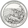 США 25 ЦЕНТОВ 2014 ГОДА НАЦИОНАЛЬНЫЙ ПАРК ШЕНАНДОА P