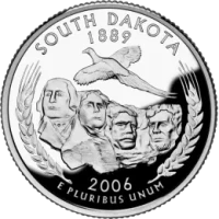 США 25 ЦЕНТОВ 2006 ГОДА ЮЖНАЯ ДАКОТА P