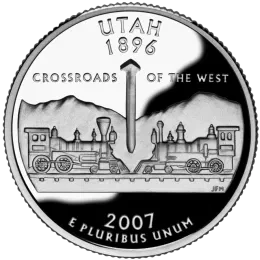 США 25 ЦЕНТОВ 2007 ГОДА ЮТА P