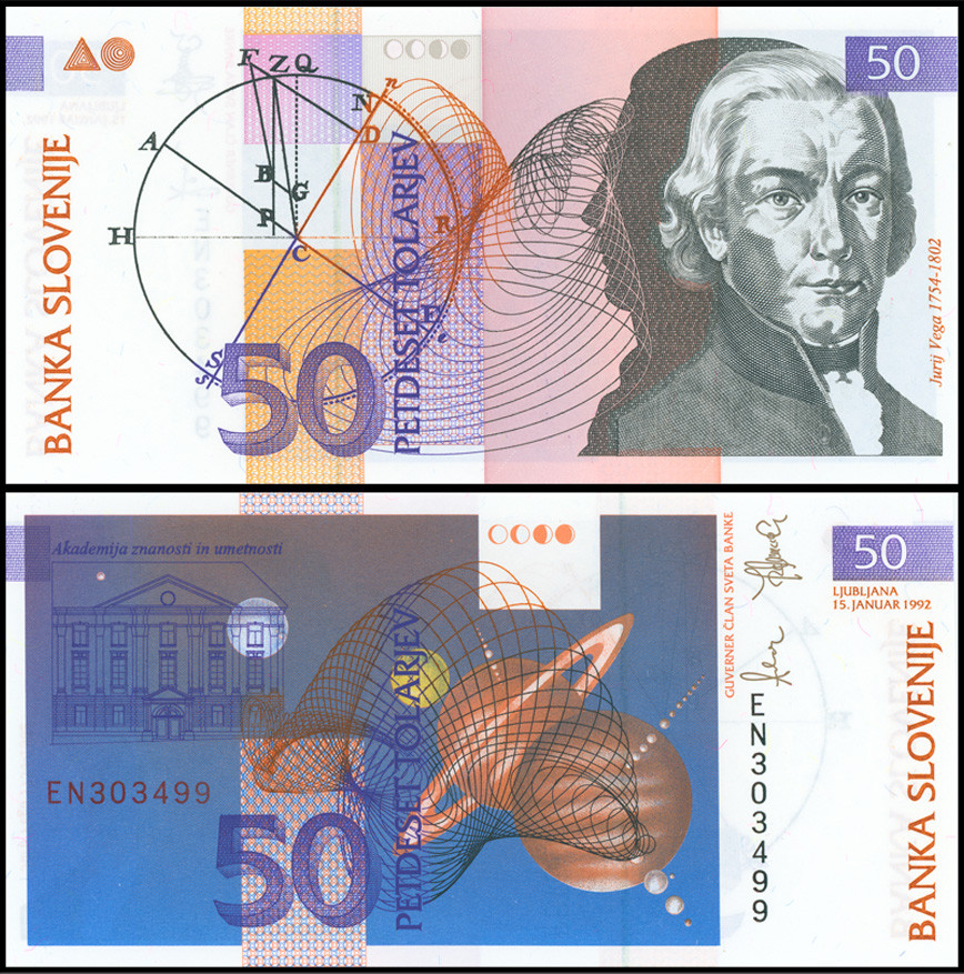 СЛОВЕНИЯ 50 ТОЛАРОВ 1992 ГОДА
