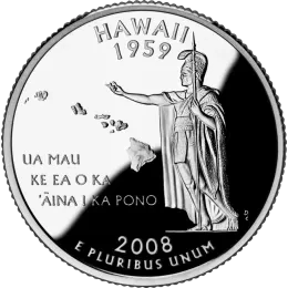 США 25 ЦЕНТОВ 2008 ГОДА ГАВАЙИ P