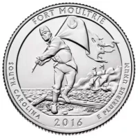 США 25 ЦЕНТОВ 2016 ГОДА ФОРТ МОЛТРИ D