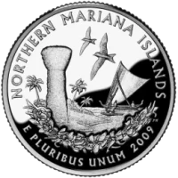 США 25 ЦЕНТОВ 2009 ГОДА СЕВЕРНЫЕ МАРИАНСКИЕ ОСТРОВА P 