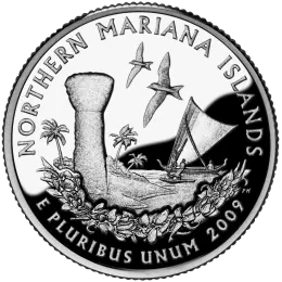 США 25 ЦЕНТОВ 2009 ГОДА СЕВЕРНЫЕ МАРИАНСКИЕ ОСТРОВА P 