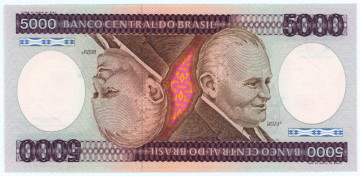 БРАЗИЛИЯ 5000 КРУЗЕЙРО 1981-1985 ГОДА 