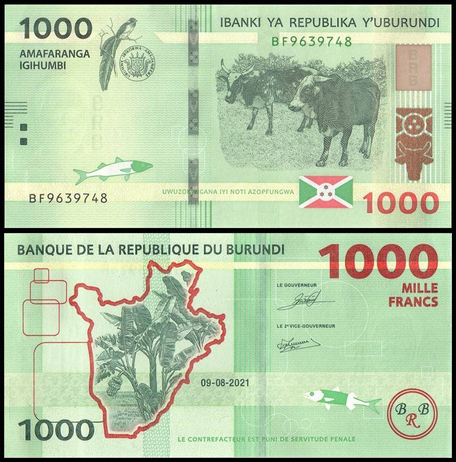 БУРУНДИ 1000 ФРАНКОВ 2021 ГОДА