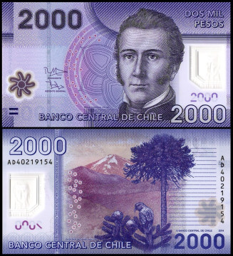 ЧИЛИ 2000 ПЕСО 2014 ГОДА