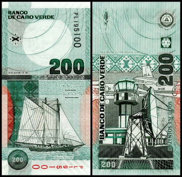 КАБО ВЕРДЕ 200 ЭСКУДО 2005 ГОДА