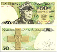 ПОЛЬША 50 ЗЛОТЫХ 1988 ГОДА