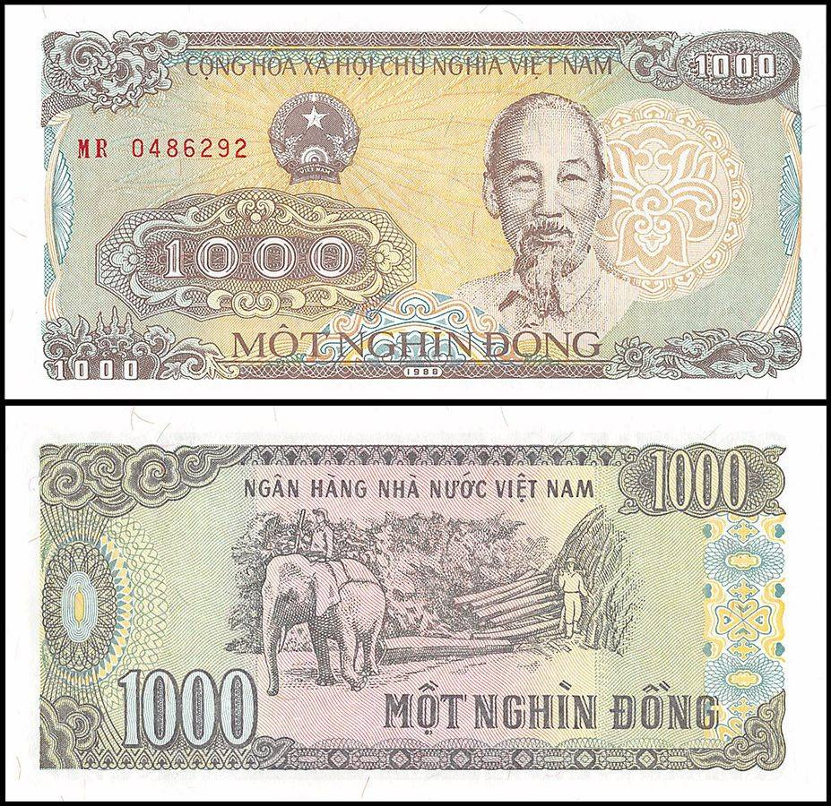 ВЬЕТНАМ 1000 ДОНГ 1988 ГОДА 
