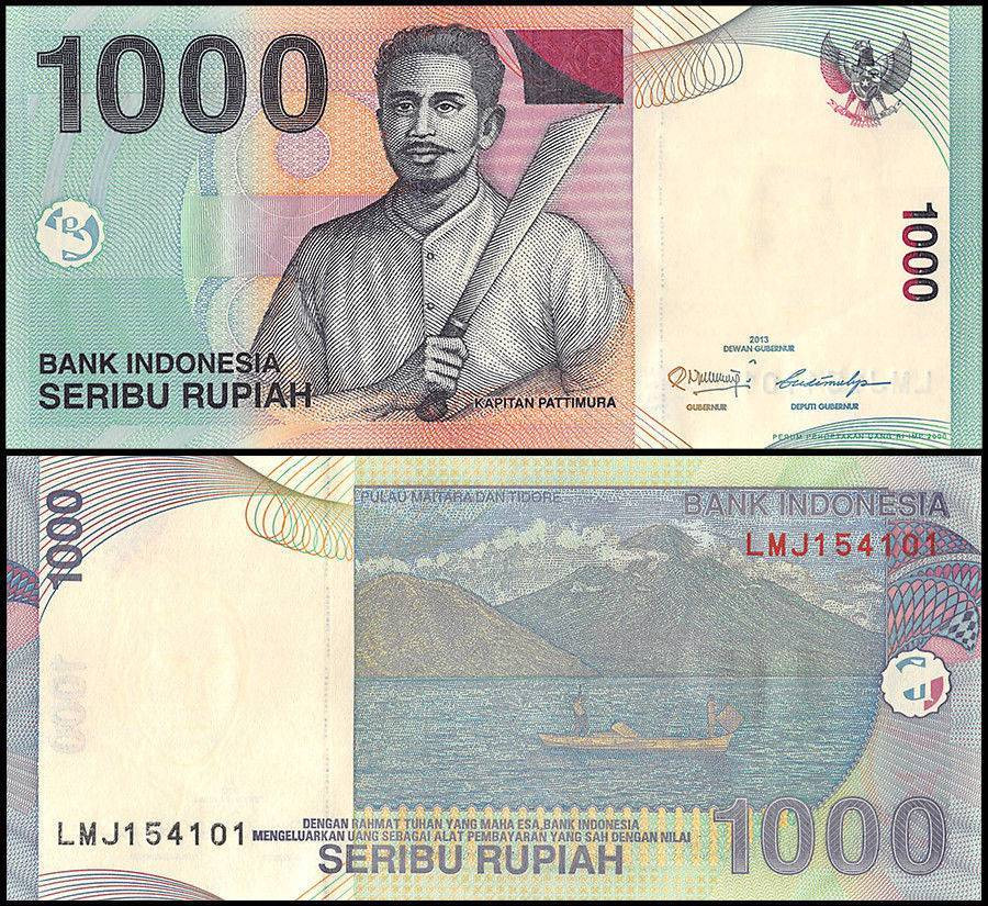 ИНДОНЕЗИЯ 1000 РУПИЙ 2013 ГОДА