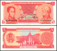 ВЕНЕСУЭЛА 5 БОЛИВАР 1989 ГОДА