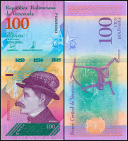 ВЕНЕСУЭЛА 100 БОЛИВАР 2018 ГОДА