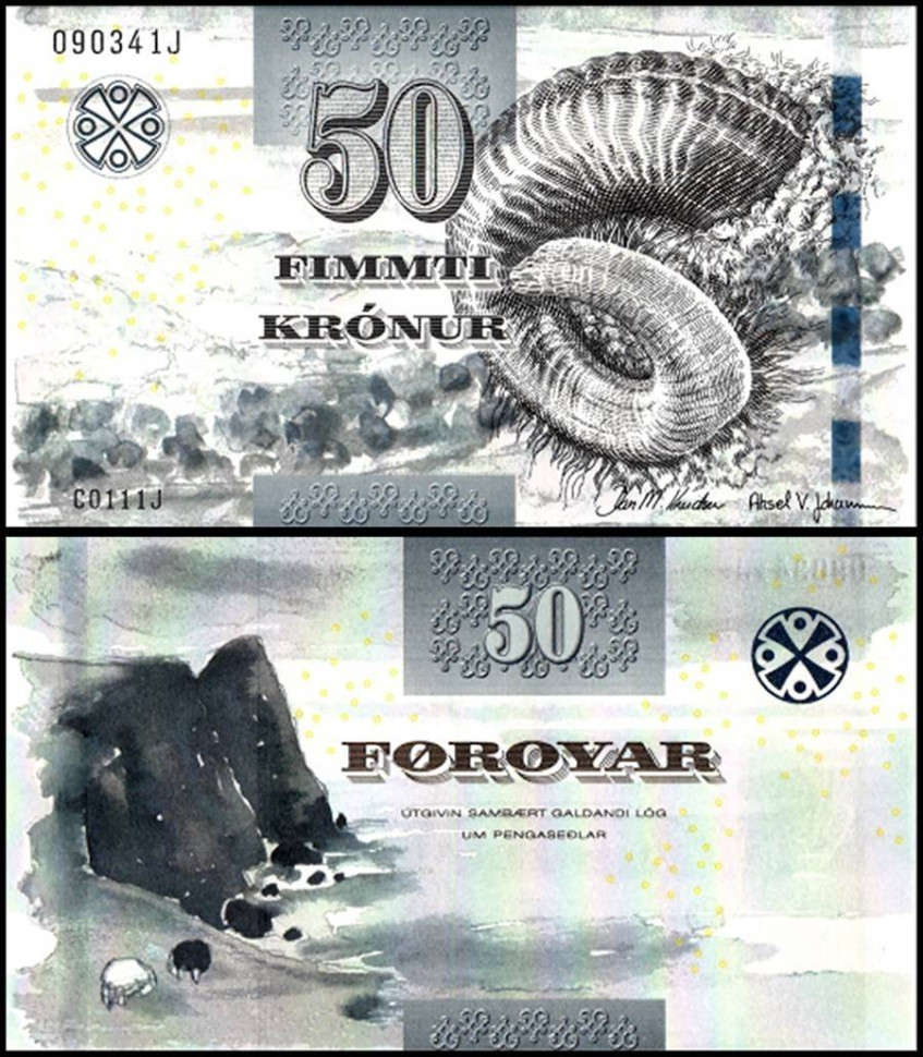 ФАРЕРСКИЕ ОСТРОВА 50 КРОН 2011 ГОДА