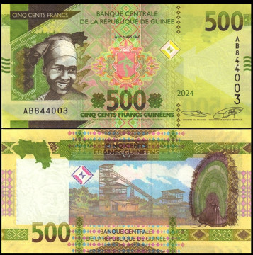 ГВИНЕЯ 500 ФРАНКОВ 2024 ГОДА