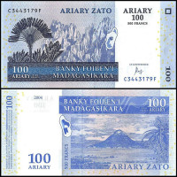 МАДАГАСКАР 100 АРИАРИ 2004 ГОДА