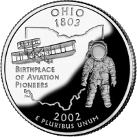 США 25 ЦЕНТОВ 2002 ГОДА ОГАЙО P