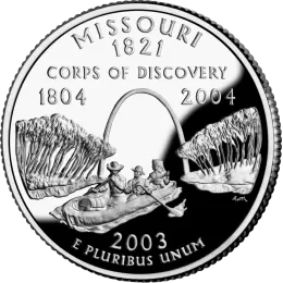 США 25 ЦЕНТОВ 2003 ГОДА МИССУРИ P