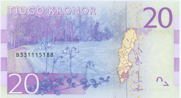 ШВЕЦИЯ 20 КРОН 2014 ГОДА 