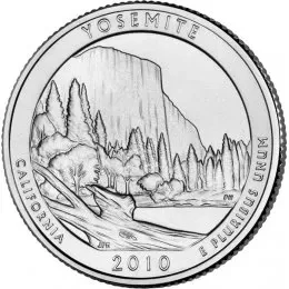 США 25 ЦЕНТОВ 2010 ГОДА ЙОСЕМИТСКИЙ НАЦИОНАЛЬНЫЙ ПАРК P